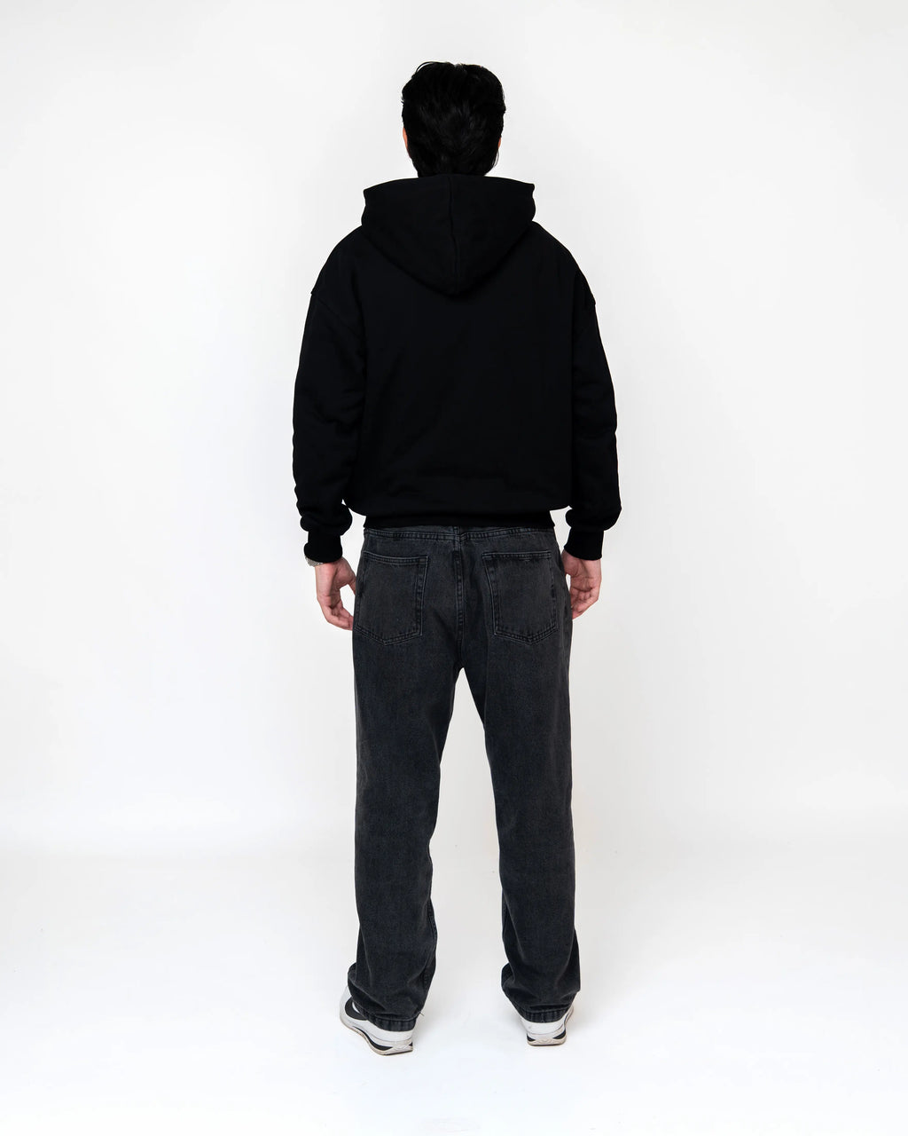 Black Curved Zipper Model Large Back